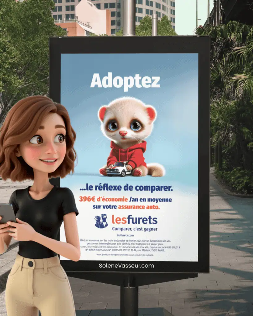 affiche les furets avatar ia mascotte ia