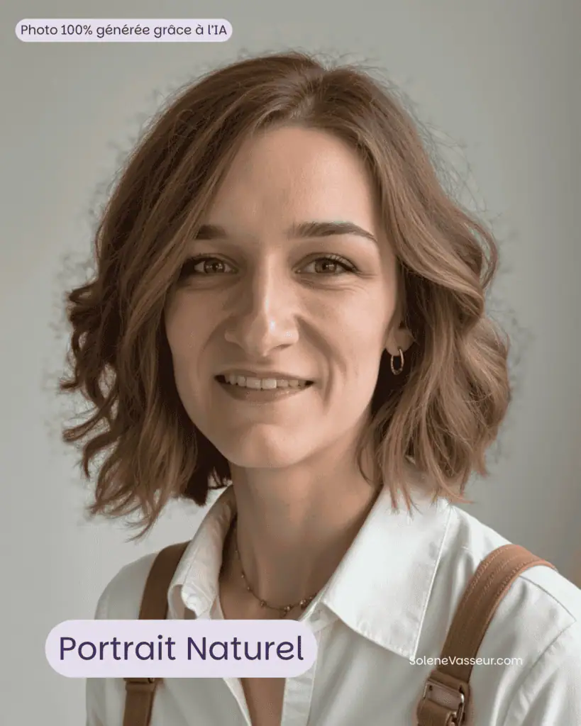 photo ia realiste portrait naturel solene vasseur